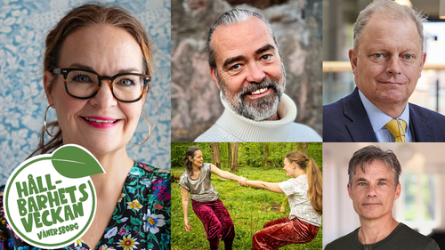 Ett collage på personer som medverkar på Hållbarhetsveckan