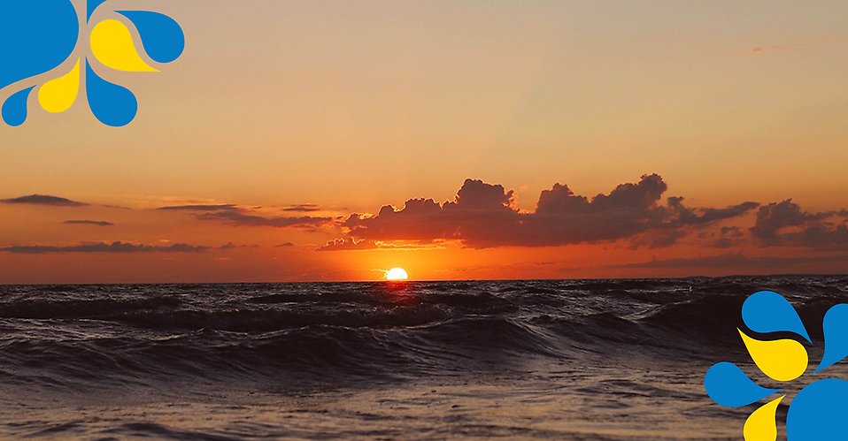 Bild på solnedgång i havet
